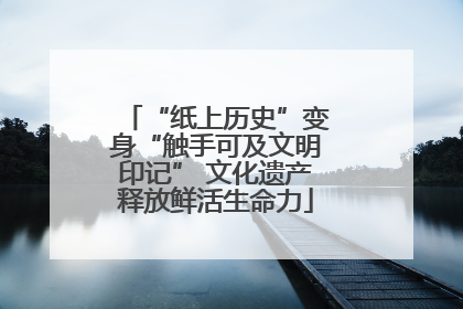 “纸上历史”变身“触手可及文明印记” 文化遗产释放鲜活生命力
