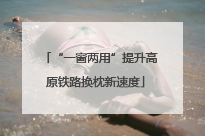 “一窗两用”提升高原铁路换枕新速度