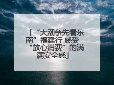 “大潮争先看东南”福建行 感受“放心消费”的满满安全感