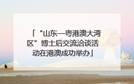 “山东—粤港澳大湾区”博士后交流洽谈活动在港澳成功举办