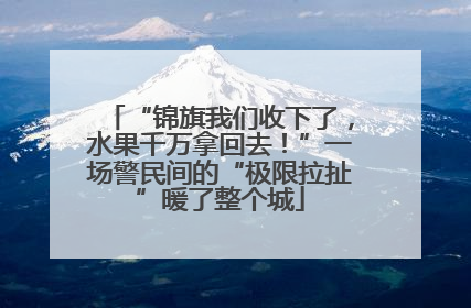 “锦旗我们收下了，水果千万拿回去！”一场警民间的“极限拉扯”暖了整个城