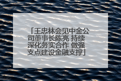 王忠林会见中金公司董事长陈亮 持续深化务实合作 做强支点建设金融支撑