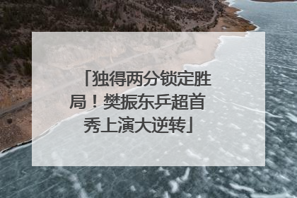 独得两分锁定胜局！樊振东乒超首秀上演大逆转