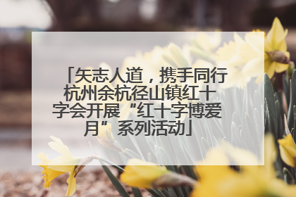 矢志人道，携手同行 杭州余杭径山镇红十字会开展“红十字博爱月”系列活动