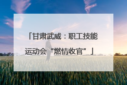甘肃武威：职工技能运动会“燃情收官”
