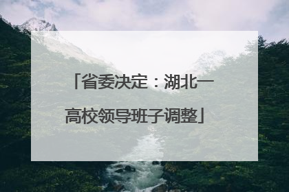 省委决定：湖北一高校领导班子调整