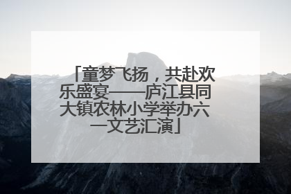 童梦飞扬，共赴欢乐盛宴——庐江县同大镇农林小学举办六一文艺汇演