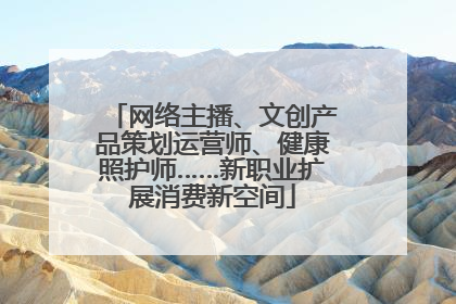 网络主播、文创产品策划运营师、健康照护师……新职业扩展消费新空间