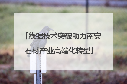 线锯技术突破助力南安石材产业高端化转型