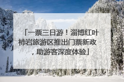 一票三日游！淄博红叶柿岩旅游区推出门票新政，助游客深度体验
