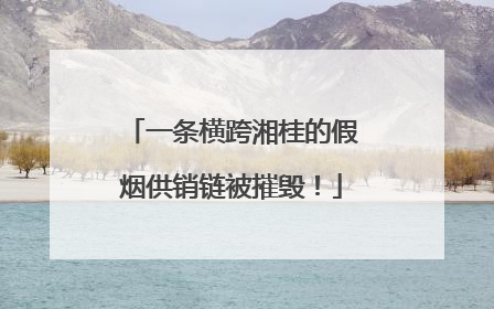 一条横跨湘桂的假烟供销链被摧毁！