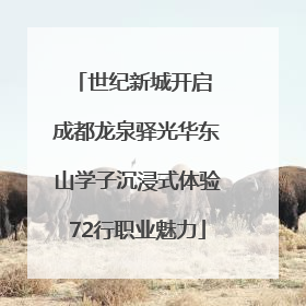 世纪新城开启 成都龙泉驿光华东山学子沉浸式体验72行职业魅力