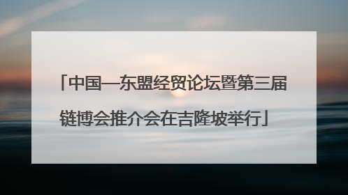 中国—东盟经贸论坛暨第三届链博会推介会在吉隆坡举行