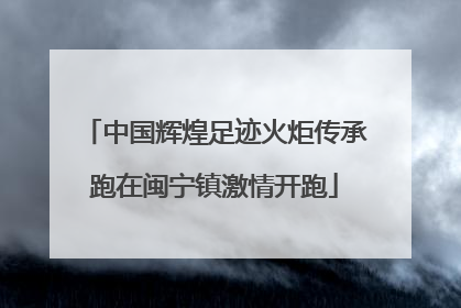 中国辉煌足迹火炬传承跑在闽宁镇激情开跑