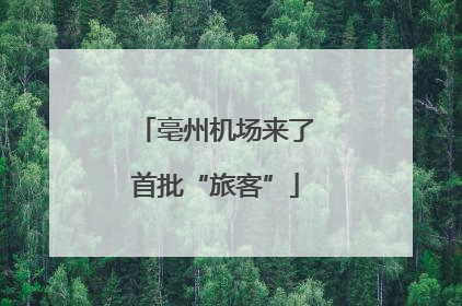 亳州机场来了首批“旅客”