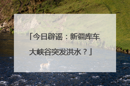 今日辟谣：新疆库车大峡谷突发洪水？