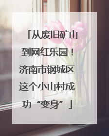 从废旧矿山到网红乐园！济南市钢城区这个小山村成功“变身”