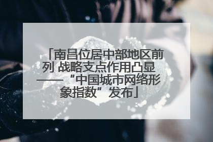 南昌位居中部地区前列 战略支点作用凸显——“中国城市网络形象指数”发布