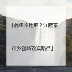 养鱼不用塘？江陵秦市乡创新致富路径