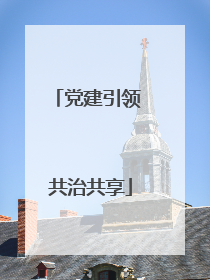 党建引领 共治共享