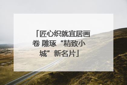 匠心织就宜居画卷 雕琢“精致小城”新名片