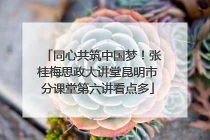 同心共筑中国梦！张桂梅思政大讲堂昆明市分课堂第六讲看点多