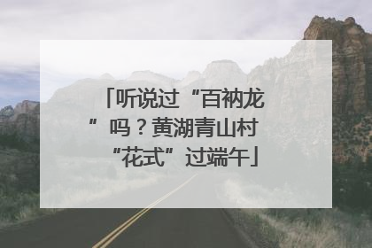 听说过“百衲龙”吗？黄湖青山村“花式”过端午
