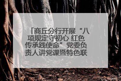 商丘分行开展“八项规定守初心 红色传承践使命”党委负责人讲党课暨特色联合党建活动