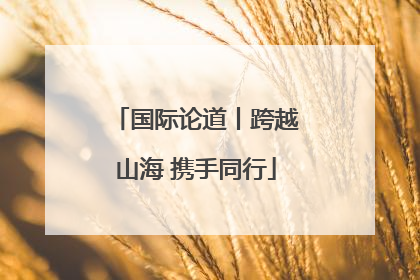国际论道丨跨越山海 携手同行