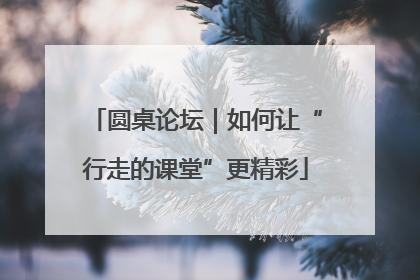 圆桌论坛｜如何让“行走的课堂”更精彩