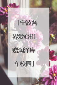 宁波各界爱心捐赠润泽库车校园