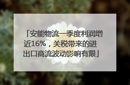 安能物流一季度利润增近16%，关税带来的进出口商流波动影响有限