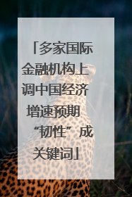 多家国际金融机构上调中国经济增速预期 “韧性”成关键词
