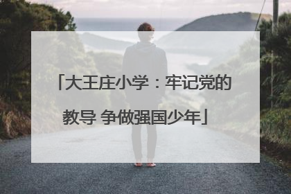 大王庄小学：牢记党的教导 争做强国少年