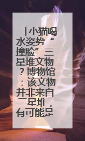 小猫喝水姿势“撞脸”三星堆文物？博物馆：该文物并非来自三星堆，有可能是它