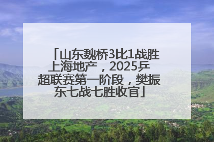 山东魏桥3比1战胜上海地产，2025乒超联赛第一阶段，樊振东七战七胜收官