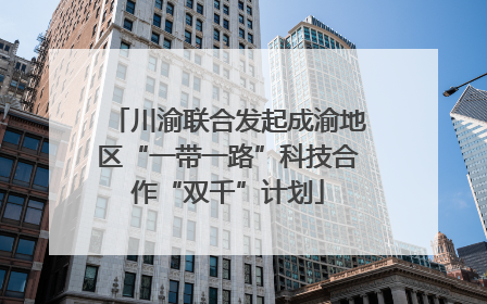 川渝联合发起成渝地区“一带一路”科技合作“双千”计划