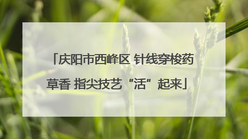 庆阳市西峰区 针线穿梭药草香 指尖技艺“活”起来