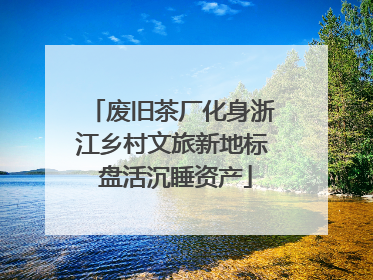 废旧茶厂化身浙江乡村文旅新地标 盘活沉睡资产