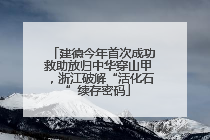 建德今年首次成功救助放归中华穿山甲，浙江破解“活化石”续存密码
