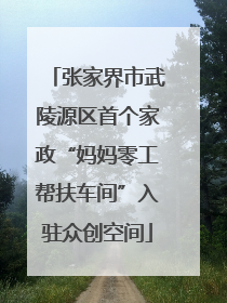 张家界市武陵源区首个家政“妈妈零工帮扶车间”入驻众创空间