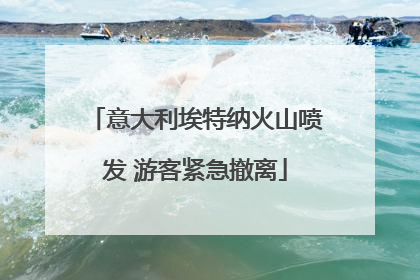 意大利埃特纳火山喷发 游客紧急撤离