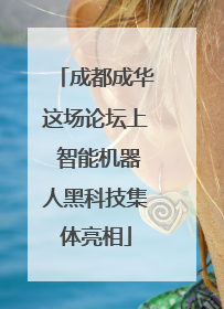 成都成华这场论坛上 智能机器人黑科技集体亮相