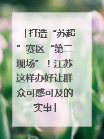打造“苏超”赛区“第二现场”！江苏这样办好让群众可感可及的实事