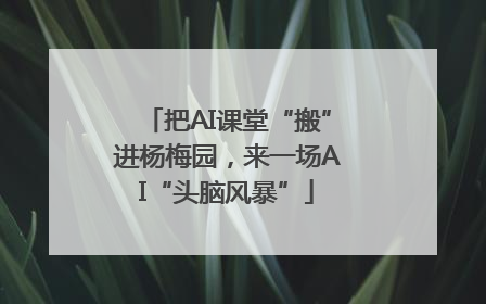 把AI课堂“搬”进杨梅园，来一场AI“头脑风暴”
