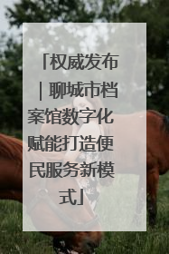 权威发布｜聊城市档案馆数字化赋能打造便民服务新模式