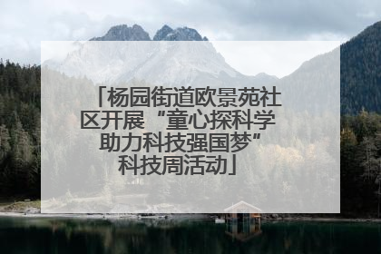 杨园街道欧景苑社区开展“童心探科学 助力科技强国梦”科技周活动