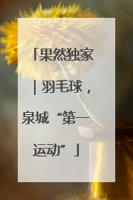 果然独家｜羽毛球，泉城“第一运动”