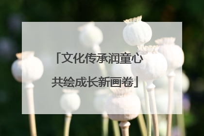 文化传承润童心 共绘成长新画卷