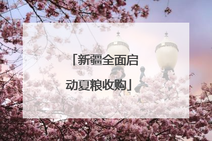 新疆全面启动夏粮收购